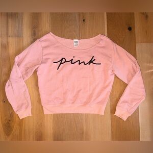 PINK Light Pink Crewneck Sweatshirt